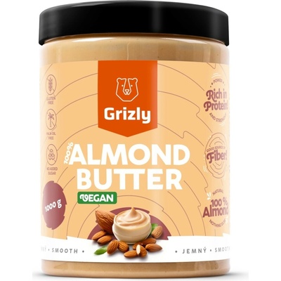 Grizly 100% Mandlové máslo jemné 1 kg