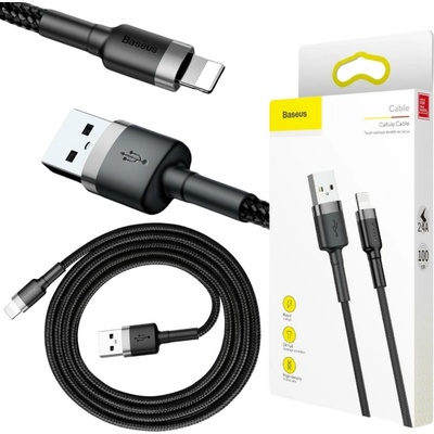 Baseus CALKLF-BG1 USB-A -> Lightning / iPhone, 100cm, černý, šedý