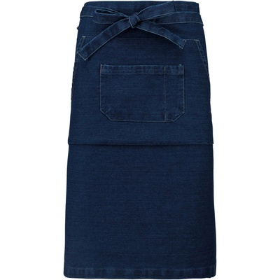 Kariban Zástěra K 887 90x62,5cm barová středně dlouhá COT20K88747099-denim Denim