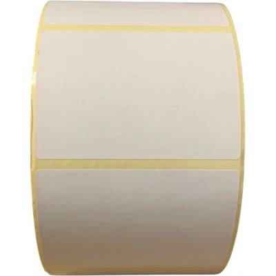 Papierová Etiketa 80 mm x 57 mm, Pololesklý papier, Biela, Dutinka 40 mm, 2000 ks/kotúč, Odlepiteľné lepidlo, Priemer kotúča 142 mm