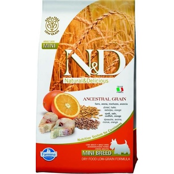 N&D Ancestral Grain Low Grain Dog Adult Mini Codfish & Orange 2,5 kg