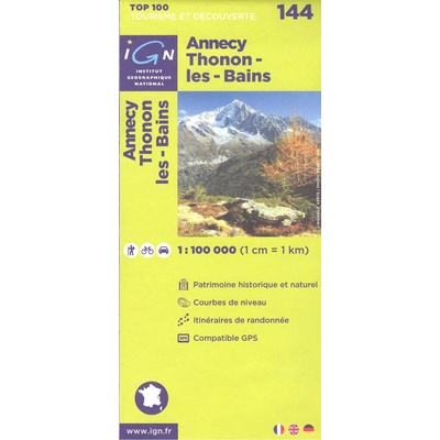 IGN 144 Annency / Thonon-les-Bains 1:100t mapa IGN