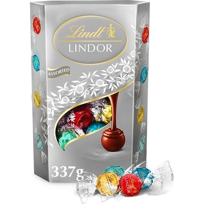 Lindt Lindor Gule pralinky Assorted Silver 337 g