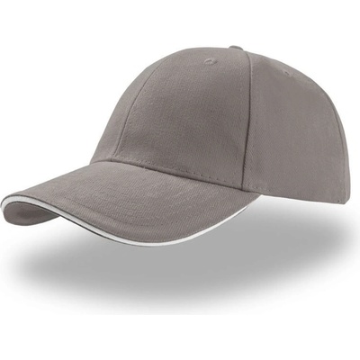 Atlantis Headwear Liberty Sandwich 6 panelová COT-33000531899 Šedá/bílá
