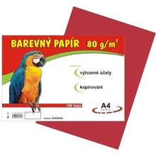 barevný papír A4 80g červený