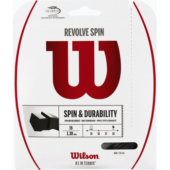 Wilson Уилсън Revolve Spin 16 комплект 12, 2 м тенис стреч черен WRZ957000+