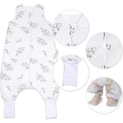 Baby Nellys Spací vak se zahrnovacími nohavičkami Nature