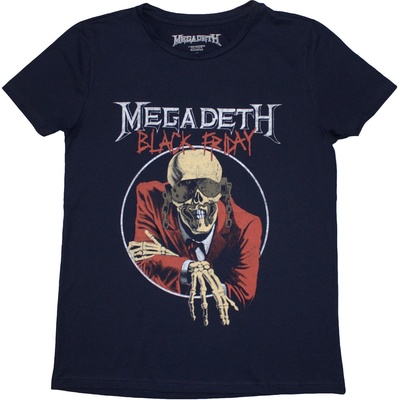 Megadeth Black Friday (Back Print) Navy Blue M Дамски Риза (MEGATS32LN02)
