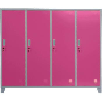 МЕТАЛЕН ШКАФ cr-1604-4 jz - СИВ/РОЗОВ