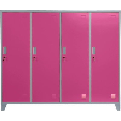 МЕТАЛЕН ШКАФ cr-1604-4 jz - СИВ/РОЗОВ