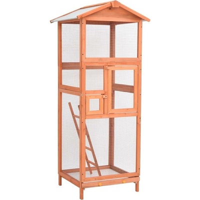vidaXL Ptačí klec 68 × 62 × 166 cm masivní jedle 9799.171457