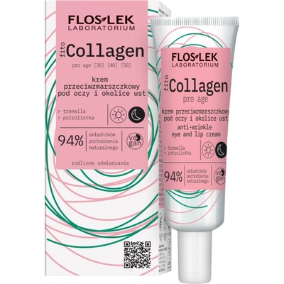 FlosLek Laboratorium Fito Collagen krém proti vráskam na kontúrovanie očí a pier 30 ml
