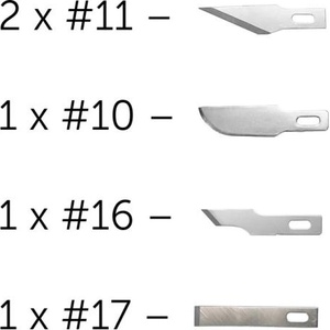 Shesto Modelcraft резервни остриета (2x#11, #10, #16, #17)