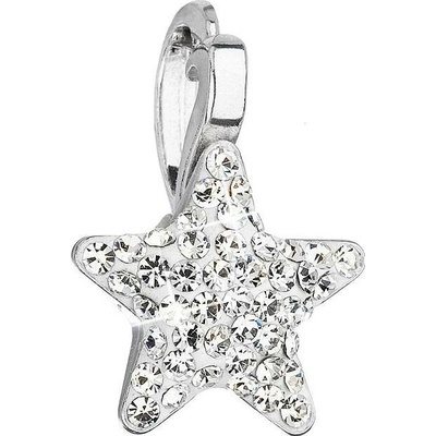 Pavona Stříbrný přívěsek s Preciosa krystaly bílá hvězdička 34259.1 crystal