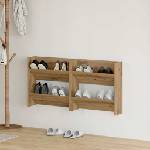 vidaXL Шкаф за обувки 2 бр. 60 x 18 x 60 см Инженерна дървесина (875143)