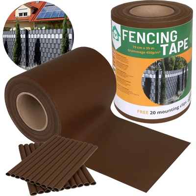 Stínící panelové pásy Bellushortus hnědá 19 cm x 35 m potažená PVC