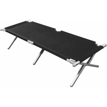 BasicNature Alu-Campbed čierne 210 cm