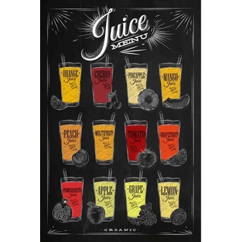 Ceduľa Juice Menu