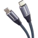PremiumCord USB 3.2 Gen 2x2 кабел, C - C, 100 W, 5 A, 20 Gbit/s, поддръжка на видео, M/M, 0, 5 м, сив (KU31CR05)