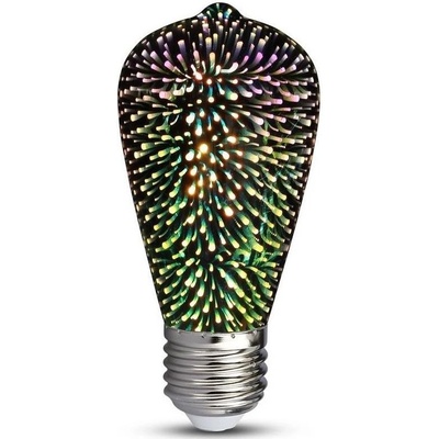 V-TAC LED 3D Dekorační žárovka FILAMENT ST64 E27/3W/230V 3000K VT1061