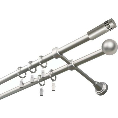 HEBR Garnýž Cylinder krystal satina dvojitá 140 cm