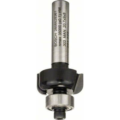 BOSCH Profilové frézy E 8 mm, R1 4 mm, D 20,7 mm, L 9 mm, G 53 mm