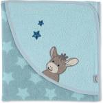 Sterntaler Детска плажна кърпа Sterntaler Kid's Kapuzenbadetuch Beach towel - Mittelblau / Emmi - размер 100 x 100 cm (581-0394-0711)