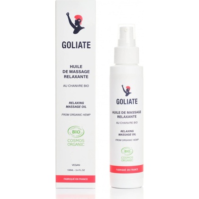 Goliate Relaxační masážní olej s konopím BIO vhodný pro erotickou masáž 100 ml