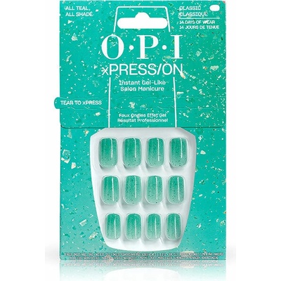 OPI Make ‘Em Jelly! XPRESS/ON umelé nechty All Teal All Shade 30 ks