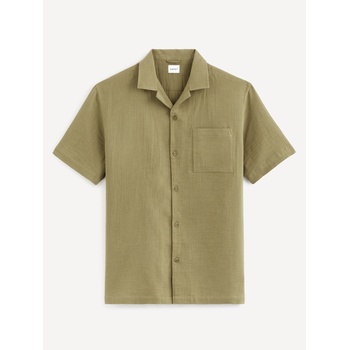 Celio Мъжка риза в цвят каки с джоб Celio Celio | Zelen | МЪЖЕ | S
