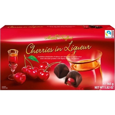 Maitre Truffout Pralinky z hořké čokolády třešeň v likéru 165 g