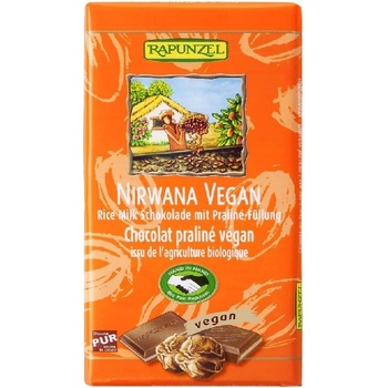 Rapunzel Nirwana Čokoláda s ryžovým mliekom s pralinkovou náplňou 100 g