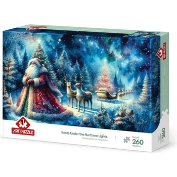 Art Puzzle Пъзел Art Puzzle от 260 части - Дядо Коледа и северното сияние (40267)