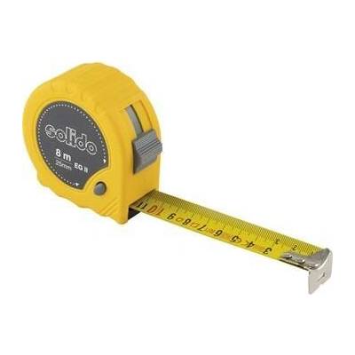 SOLIDO svinovací metr 8 m x 25 mm, žlutý, ES shoda