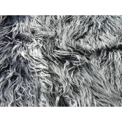 Umelá kožušina, šedobiela, LAMA, 50 mm vlas metráž: min. 0,2 bm