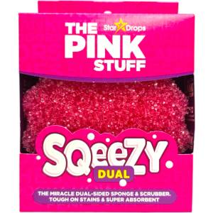  THE PINK STUFF домакинска гъба, Sqeezy Miracle скрубер, 1 брой