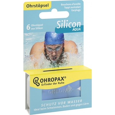 Ohropax Silicon Aqua Štuple na plávanie 3 páry