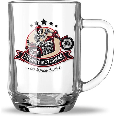 Nekupto dárkový půllitr Vášnivý motorkář Hobby v dárkové krabičce 9 14 cm 3 x 500 ml