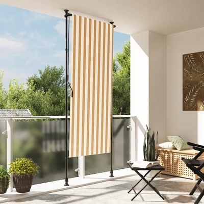 VidaXL Vonkajšia roleta, oranžovo-biela, 120x270 cm