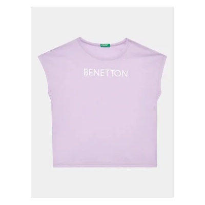 Benetton Тишърт 3I1XC10C0 Виолетов Regular Fit (3I1XC10C0)