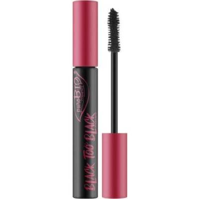 puroBIO Cosmetics Black too objemová a pečující řasenka Black 9,9 ml