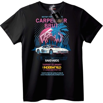 NOONEBRAND Тениска Carpenter Brut Ретро Кола - 2XL, Black