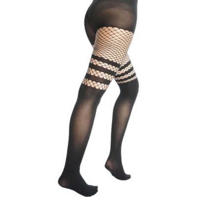 Pamela Mann punčocháče Fishnet Over Black PM1090