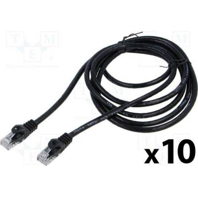 Lanberg PCU6-20CC-0300-BK Patch U/UTP Cat 6 RJ45 vidlice z obou stran lanko CCA