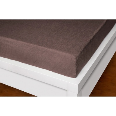 Xhouse Froté prostěradlo Exclusive tmavě hnědé 180x200