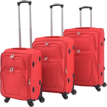 vidaXL 91316 3 pcs red