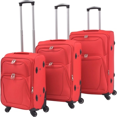 vidaXL 91316 3 pcs red