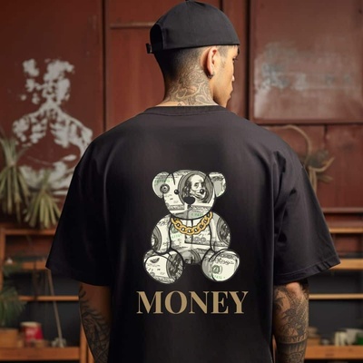 Hoodstyle Тениска Oversize Money0468-1 - Черен, размер 2XL