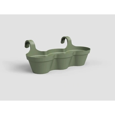 Artevasi Květináč CAPRI balkonový trojitý 54cm plast zelená ash green