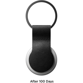 Nomad Висококачествен ключодържател от естествена кожа за Apple AirTag - Nomad AirTag Leather Loop (черен) (NM01015185)